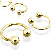 Horseshoe rond goud 1.2 x 8 x 3 mm