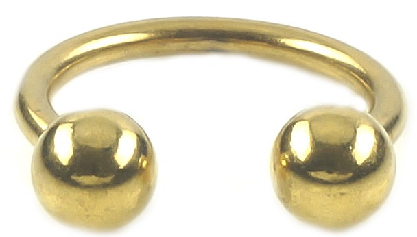 Horseshoe rond goud 1.2 x 8 x 3 mm