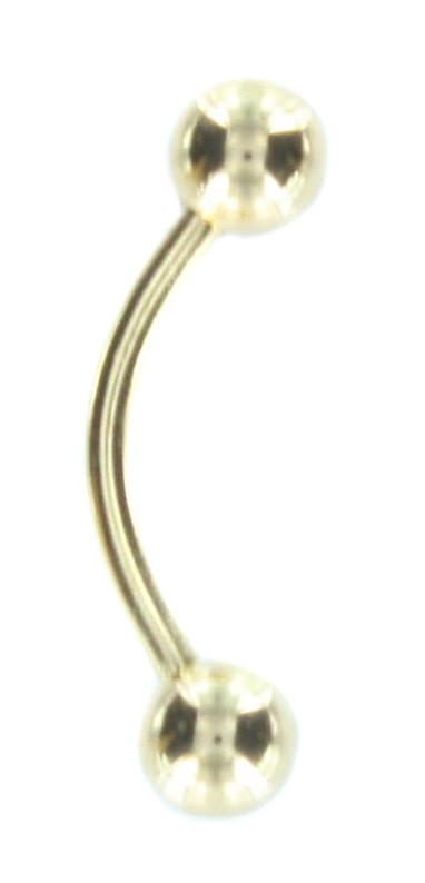 Goudkleurige piercing 1,2 x 10 x 4 mm