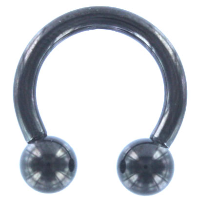 Horseshoe rond zwart 2.4 x 12 x 6 mm
