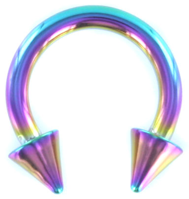 Horseshoe punt regenboog 2.4 x 12 x 6 mm