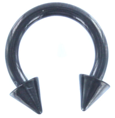 Horseshoe punt zwart 2.4 x 12 x 6 mm