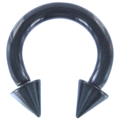Horseshoe punt zwart 3 x 12 x 6 mm