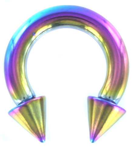 Horseshoe punt regenboog 4 x 12 x 7 mm