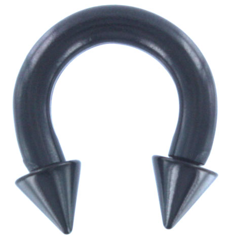 Horseshoe punt zwart 4 x 16 x 6 mm