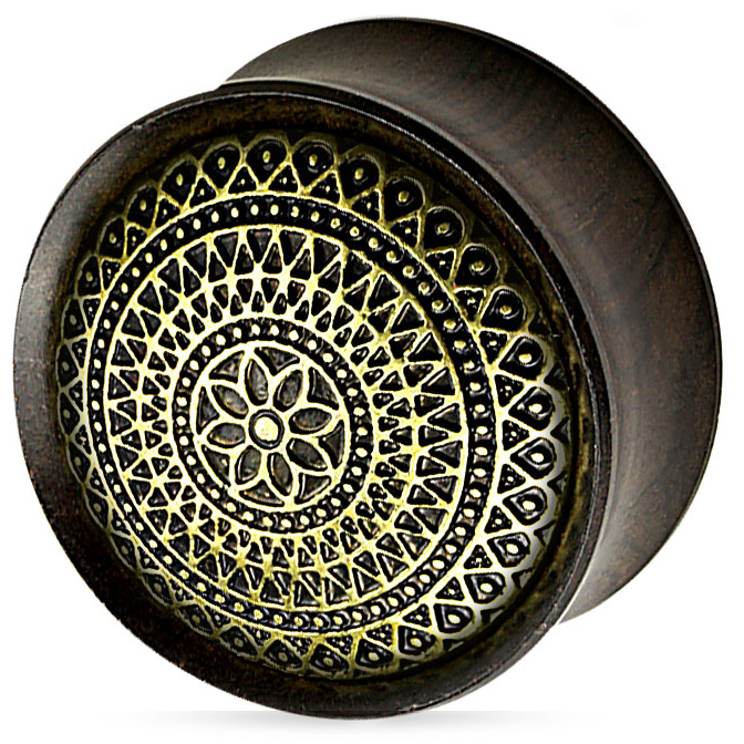 Plug aus Ebenholz mit Spitzenmuster – 6 mm