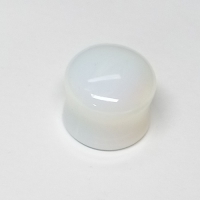 Doppelt ausgestellter Plug aus Wolkenquarz – 14 mm