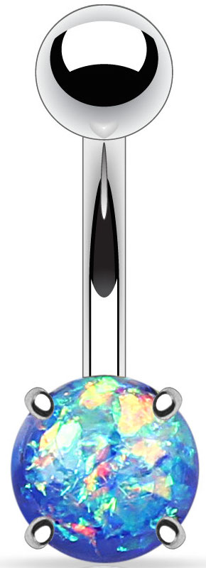 Opal Prong Setting Blauw piercing