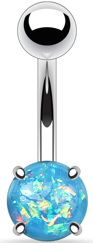 Opal Prong Setting Aqua piercing