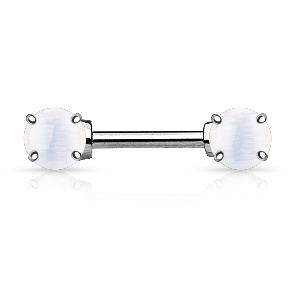 Brustwarzenpiercing aus Opalit-Naturstein