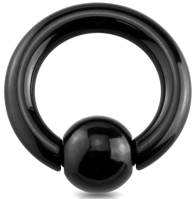 Ball Closure Ring Zwart - 10 MM