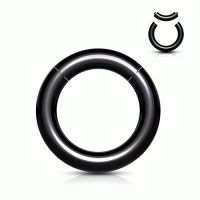 Acryl Glatter Segmentring Schwarz 6x16 MM
