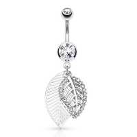 Doppelblatt-Bauchnabelpiercing