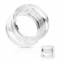 8 mm Double Flared Tunnel transparent