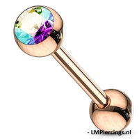 Piercing rosévergoldet mehrfarbig