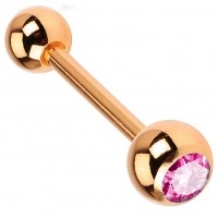Piercing rose gold plated roze