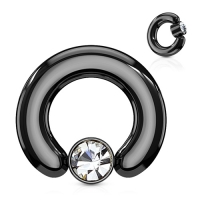 Piercing Ball Closure Ring schwarz 6x14 mm