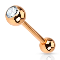 Piercing rose gold plated wit