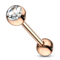 Piercing rose gold plated wit