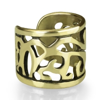 Fake Piercing filigran altgoldfarben