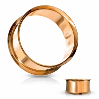 10 mm Double Flared Tunnels rosévergoldet