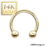 14K Gold Hufeisen 1,2x10x3