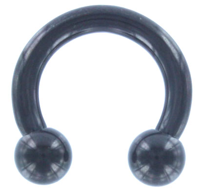 Horseshoe rond zwart 4 x 14 x 8 mm