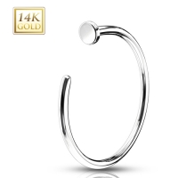Nasenring aus 14 Karat Weißgold – 8 mm