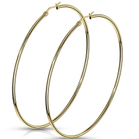 Ohrringe vergoldete Ringe 75mm