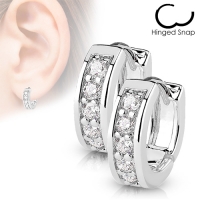 Ohrringe Ring weiße Steine