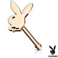 Nasenpiercing Playboy Top vergoldet rosefarben