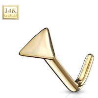 14K Gold Nasenpiercing Dreieck