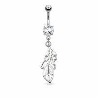 Bauchnabelpiercing CZ Blatt