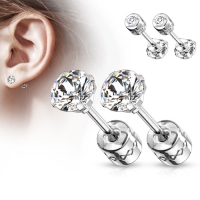 Ohrringe, 4 mm, beidseitig tragbar
