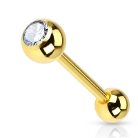 Piercing weiß vergoldet