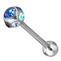 Piercing Kristallkugel blau
