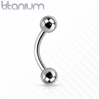 Titan-Piercing mit gebogener Hantelbasis