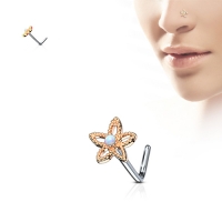 Nasenpiercing Flower Contour rosa Farbe