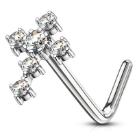 Nasenpiercing CZ Kreuz