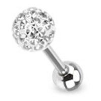 Piercing met ferido multi crystal met Epoxy wit