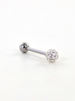Piercing met ferido multi crystal met Epoxy wit