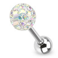 Piercing met ferido multi crystal met Epoxy multi kleur