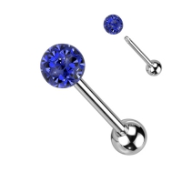 Piercing mit Ferido Multikristall mit Epoxidblau