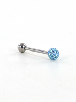 Piercing met ferido multi crystal met Epoxy aqua