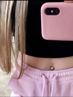 Piercing hartje wit goud kleur