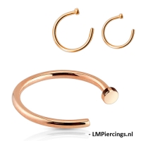 Nasenpiercing offener Ring roségoldfarben