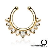 Fake-Piercing vergoldet