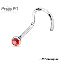 Nasenpiercing Curve Stein rot
