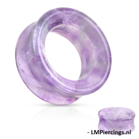 22mm Double-Flared Tunnel Amethyst