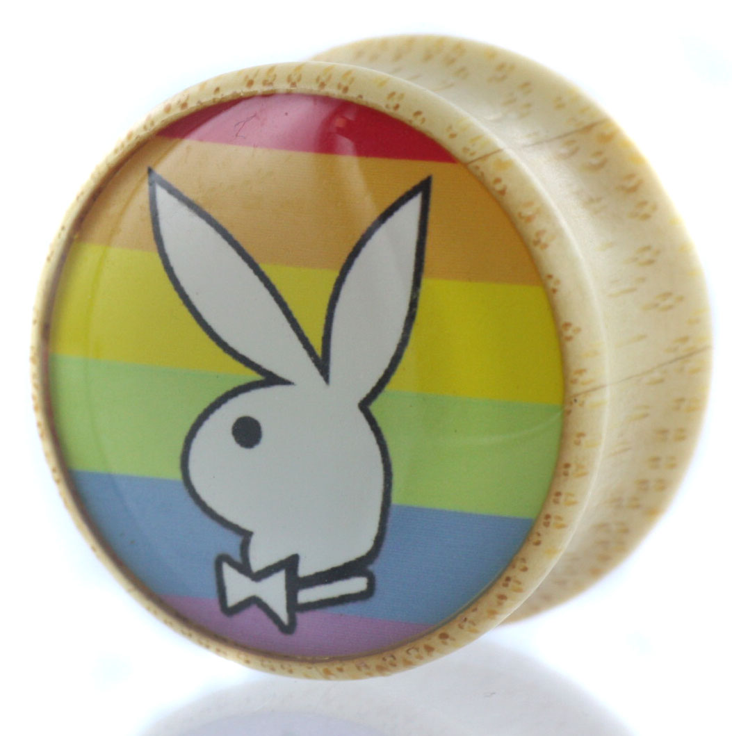 Playboy Bunny Rainbow Saddle Plug – 25 mm (pro Paar)